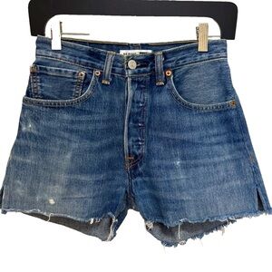 RE/DONE LEVIS HIGH RISE  DENIM CUT OFFS SHORTS JEAN